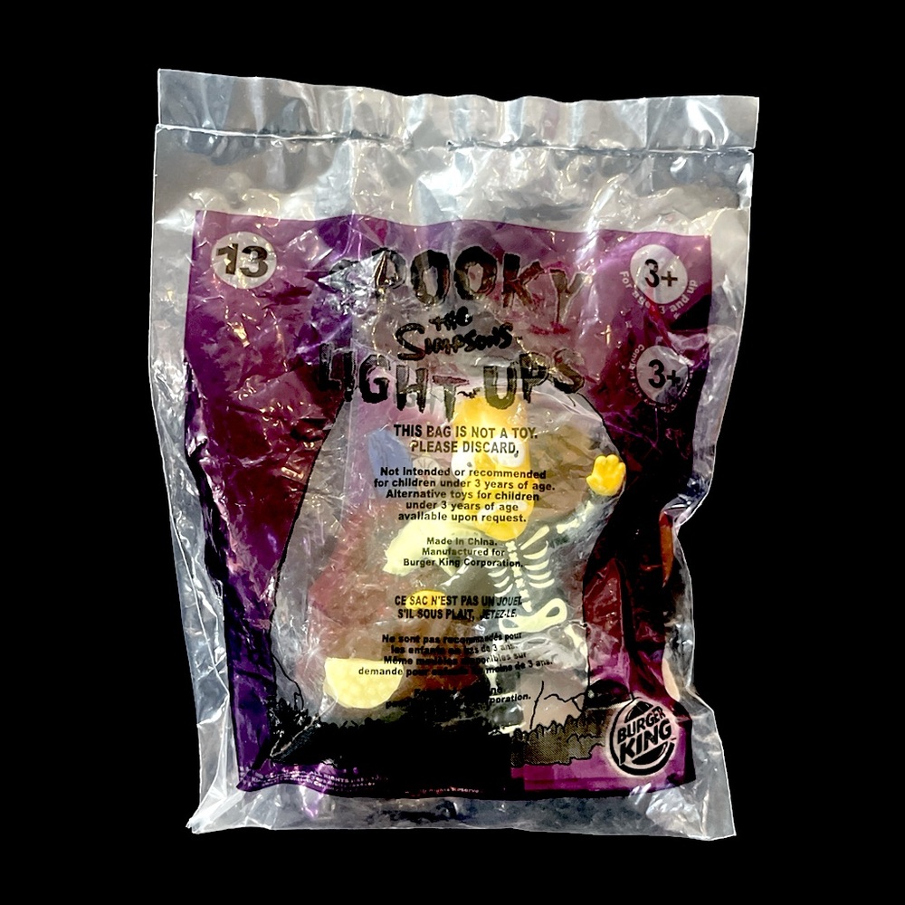 2001 Burger King The Simpsons BART SIMPSON Spooky Light-Ups Kids MeaL Toy #13